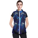 Tardis Doctor Who Space Galaxy Women s Puffer Vest View1