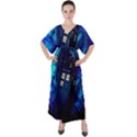 Tardis Doctor Who Space Galaxy V-Neck Boho Style Maxi Dress View1