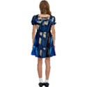 Tardis Doctor Who Space Galaxy Kids  Puff Sleeved Dress View4