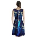 Tardis Doctor Who Space Galaxy Sleeveless Waist Tie Chiffon Dress View2