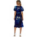 Tardis Doctor Who Space Galaxy Women s Kimono Wrap Satin Dress View4