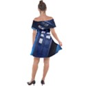 Tardis Doctor Who Space Blue Off Shoulder Velour Dress View2