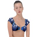 Tardis Doctor Who Space Blue Cap Sleeve Ring Bikini Top View1