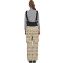 Vintage Beige Music Notes Women s Side Zip Front Pouch Ski And Snowboard Bib Pants	 View4