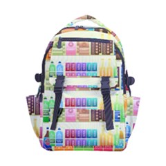 Supermarket Shelf Products Snacks Carry-on Double Buckle Travel Backpack