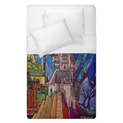 Castle Building Stained Glass Duvet Cover (single Size)