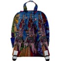 Castle Building Stained Glass Zip Up Backpack View3