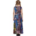 Castle Building Stained Glass Kids  Satin Sleeveless Maxi Dress View4
