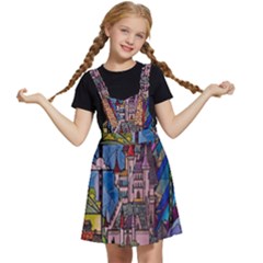 Castle Building Stained Glass Kids  Apron Dress