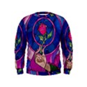 Enchanted Rose Stained Glass Kids  Sweatshirt View1