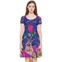 Enchanted Rose Stained Glass Inside Out Cap Sleeve Dress View1