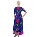 Enchanted Rose Stained Glass Half Sleeves Maxi Dress View2