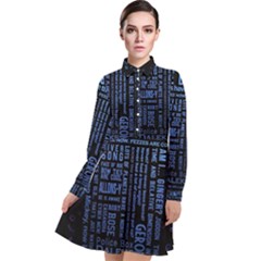 Doctor Who Tardis Long Sleeve Chiffon Shirt Dress
