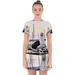 Fisherman?¯s Ward, San Francisco, Ca Drop Hem Mini Chiffon Dress