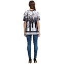 Piano Sounds V-Neck Split Shoulder Casual T-Shirt View4
