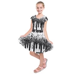 Piano Sounds Kids  Short Sleeve Dress