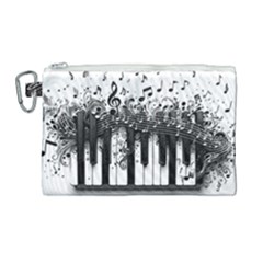 Piano Sounds Canvas Cosmetic Bag (large)