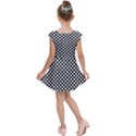 Pattern Checkered Squares Black White Pattern Kids  Cap Sleeve Dress View2