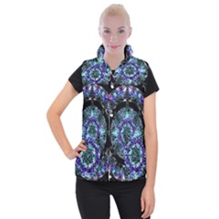 Round Wreath Women s Button Up Vest