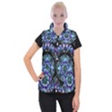 Round Wreath Women s Button Up Vest View1