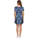 Round Wreath Tiered Short Sleeve Babydoll Dress View4