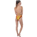 Leaves Plant Pattern Croton Nature Tie Strap One Piece Swimsuit View2