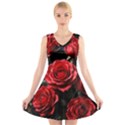 Red Roses V-Neck Sleeveless Dress View1