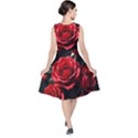 Red Roses V-Neck Midi Sleeveless Dress  View2