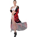 Red Roses Maxi Chiffon Beach Wrap View1