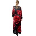 Red Roses Maxi Chiffon Beach Wrap View2