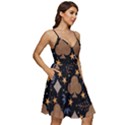 Seamless Pattern Repeat Repetition V-Neck Pocket Summer Dress  View2