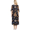 Seamless Pattern Repeat Repetition Bow Sleeve Chiffon Midi Dress View4