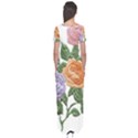 Embroidery Roses Floral Design Short Sleeve Maxi Dress View2