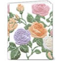 Embroidery Roses Floral Design 7  x 9  Hardcover Notebook View1
