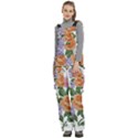 Embroidery Roses Floral Design Women s Side Zip Front Pouch Ski And Snowboard Bib Pants	 View2