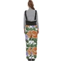 Embroidery Roses Floral Design Women s Side Zip Front Pouch Ski And Snowboard Bib Pants	 View4
