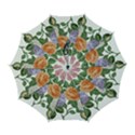Embroidery Roses Floral Design Automatic Folding Umbrella with Case (Large) View1