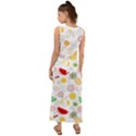 Pattern Seamless Texture Fruit V-Neck Chiffon Maxi Dress View2