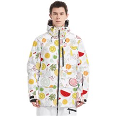 Pattern Seamless Texture Fruit Men s Multi Pockets Zip Ski And Snowboard Waterproof Breathable Jacket
