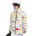 Pattern Seamless Texture Fruit Men s Multi Pockets Zip Ski and Snowboard Waterproof Breathable Jacket View2