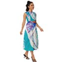 seascape Sleeveless Round Neck Midi Dress View3