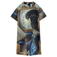 Erte Figurine And A Clock Kids  Boyleg Half Suit Swimwear