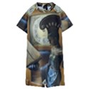 Erte figurine and a clock Kids  Boyleg Half Suit Swimwear View1
