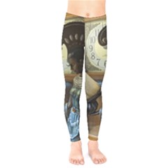 Erte Figurine And A Clock Kids  Classic Winter Leggings