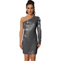 Bob Marley Long Sleeve One Shoulder Mini Dress View1