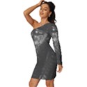 Bob Marley Long Sleeve One Shoulder Mini Dress View2