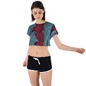 cranes Tie Back Short Sleeve Crop T-Shirt View1