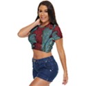 cranes Side Button Cropped T-Shirt View2