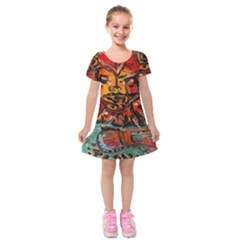 Image Kids  Short Sleeve Velvet Dress