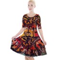 Image Quarter Sleeve A-Line Dress View1
